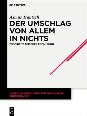 cover image of Der Umschlag von allem in nichts